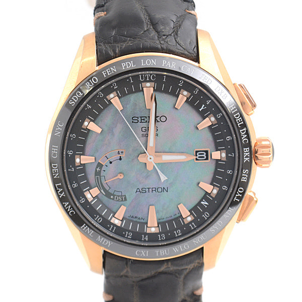 Seiko Astron Novak Djokovic 2016 Limited Solar Radio Ceramic Titanium Watch SBXB105 in Great Condition