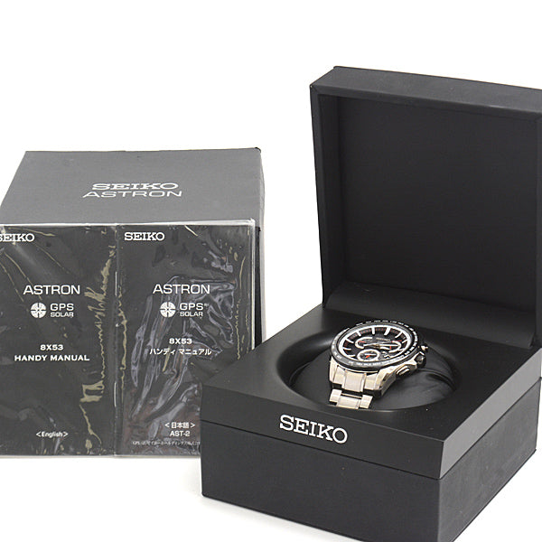 Seiko Astron Solar GPS Black Dial Stainless Steel Ceramic