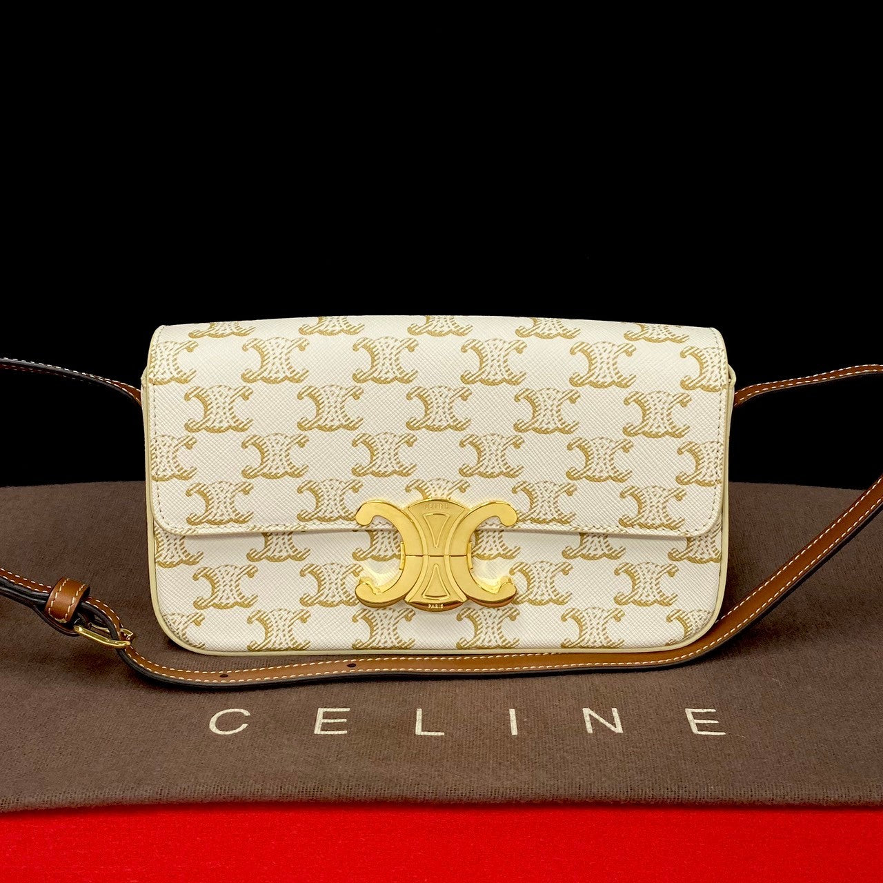 Celine Macadam Blazon Leather Mini Shoulder Bag