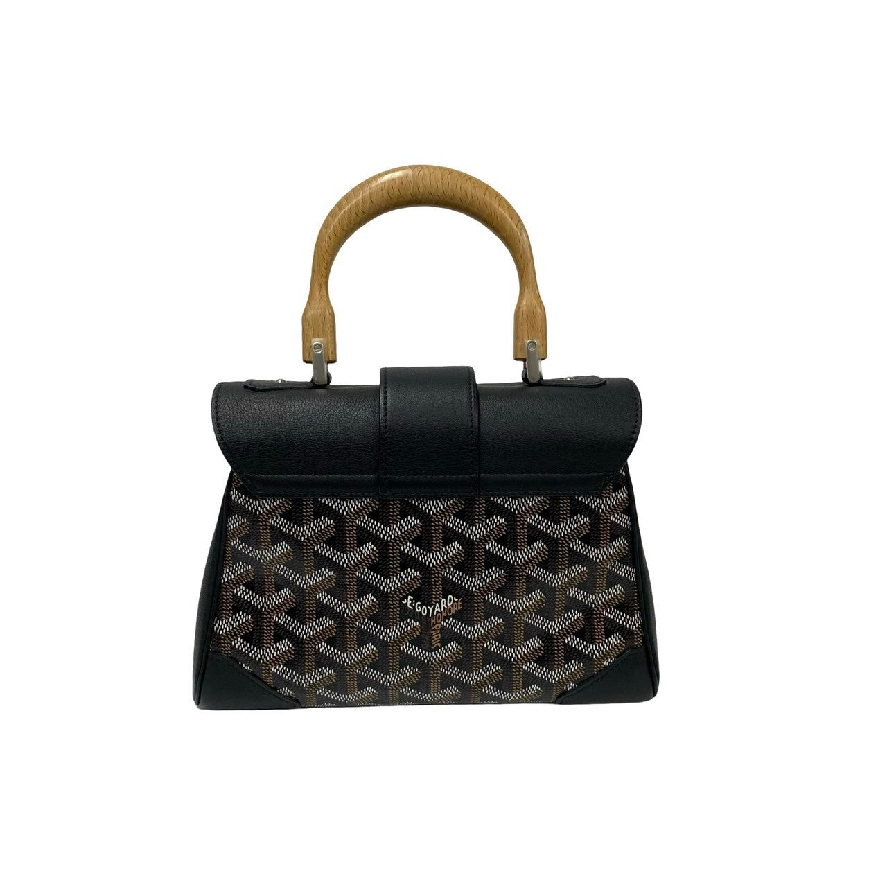 Goyard Saigon Mini Leather Wood Handle 2way Bag