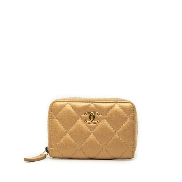 Chanel Matelasse Coco Mark Lambskin Coin Case