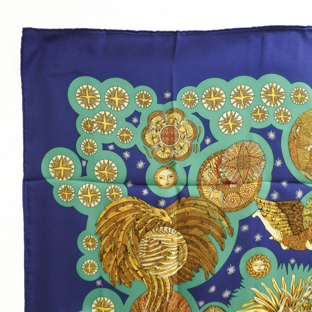 Hermes Silk Scarf Blue