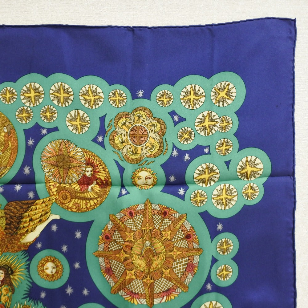 Hermes Silk Scarf Blue