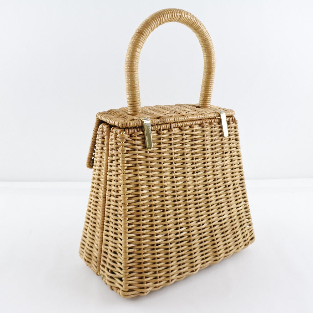 Salvatore Ferragamo Gancini Straw Handbag