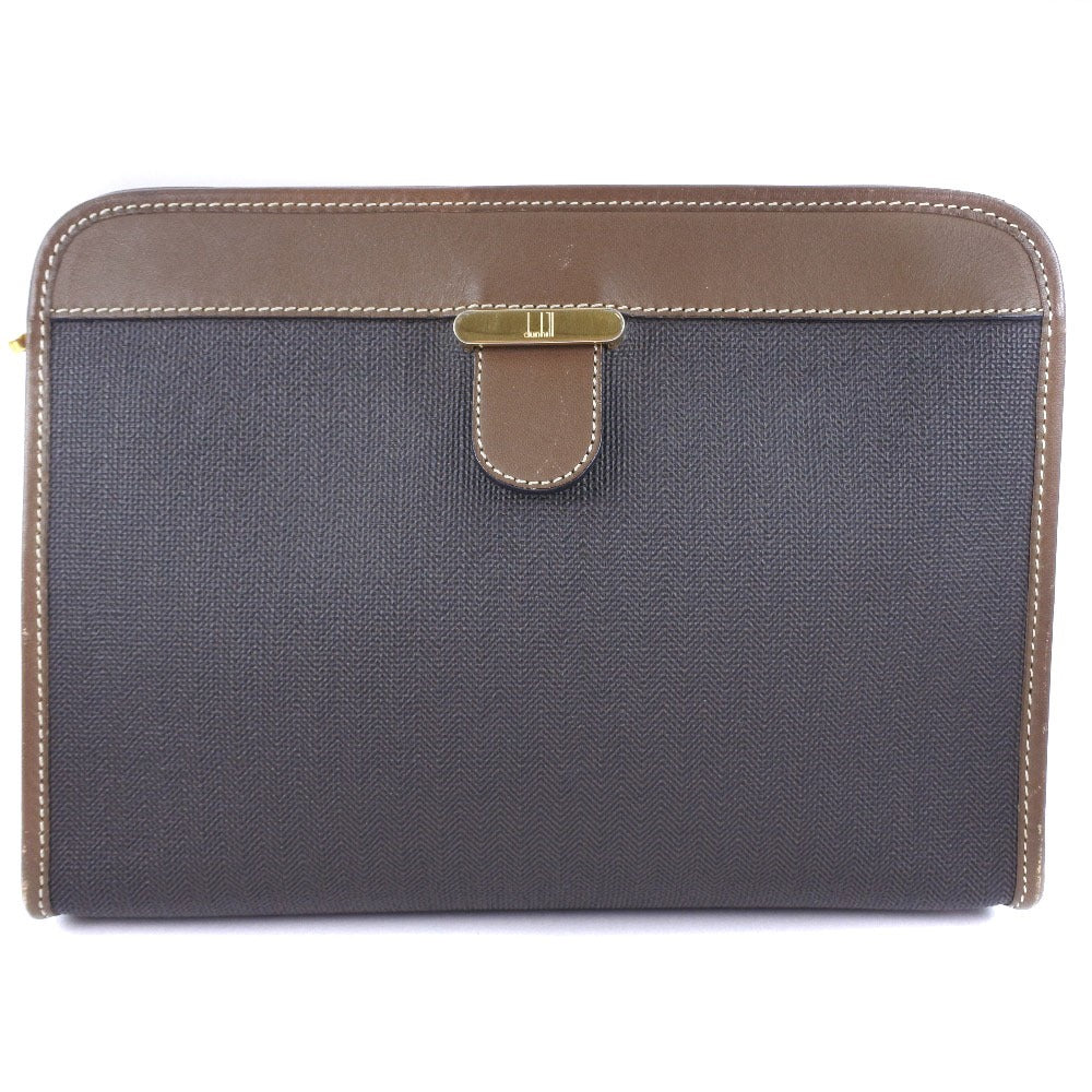 Dunhill PVC Coated Canvas Leather Clutch