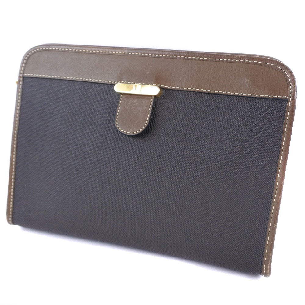 Dunhill PVC Coated Canvas Leather Clutch