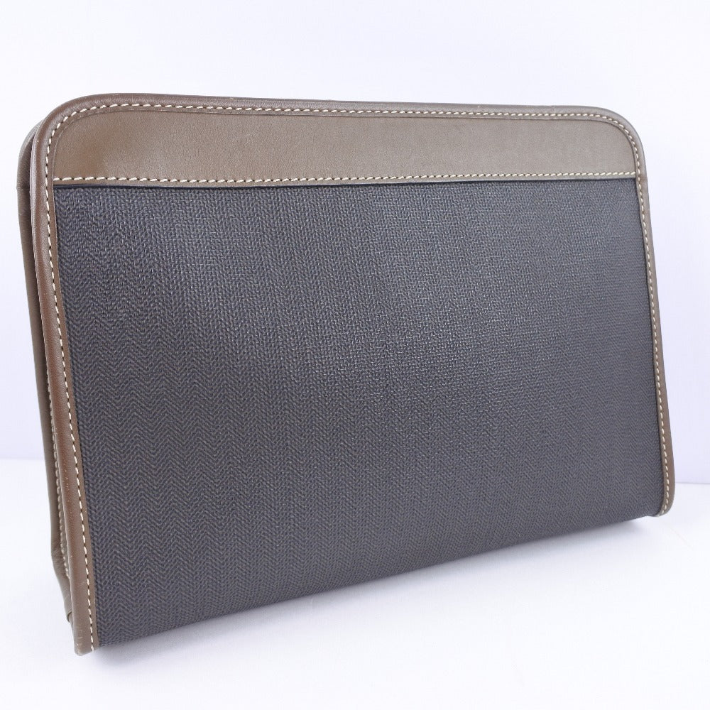 Dunhill PVC Coated Canvas Leather Clutch