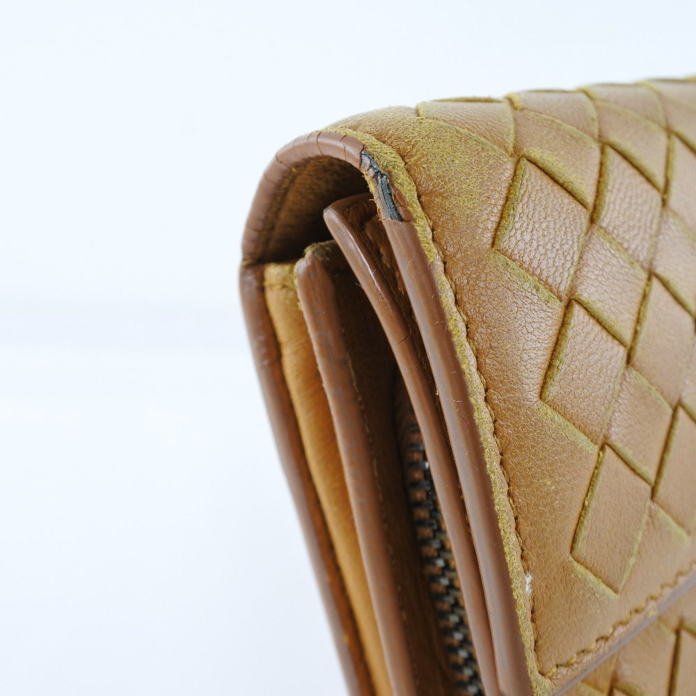 Bottega Veneta Beige Leather Wallet