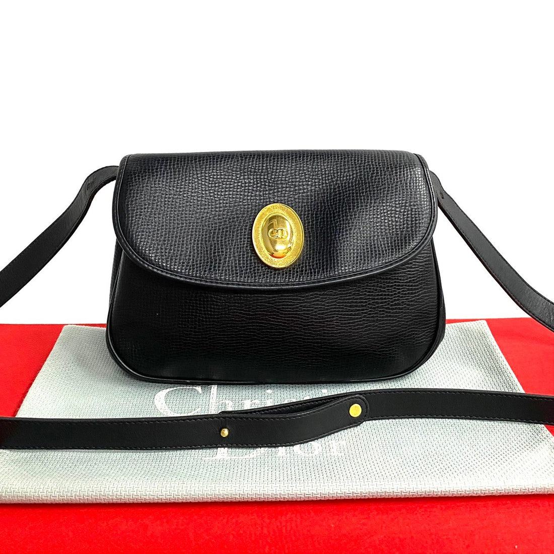 Dior Leather Shoulder Bag with CD Logo