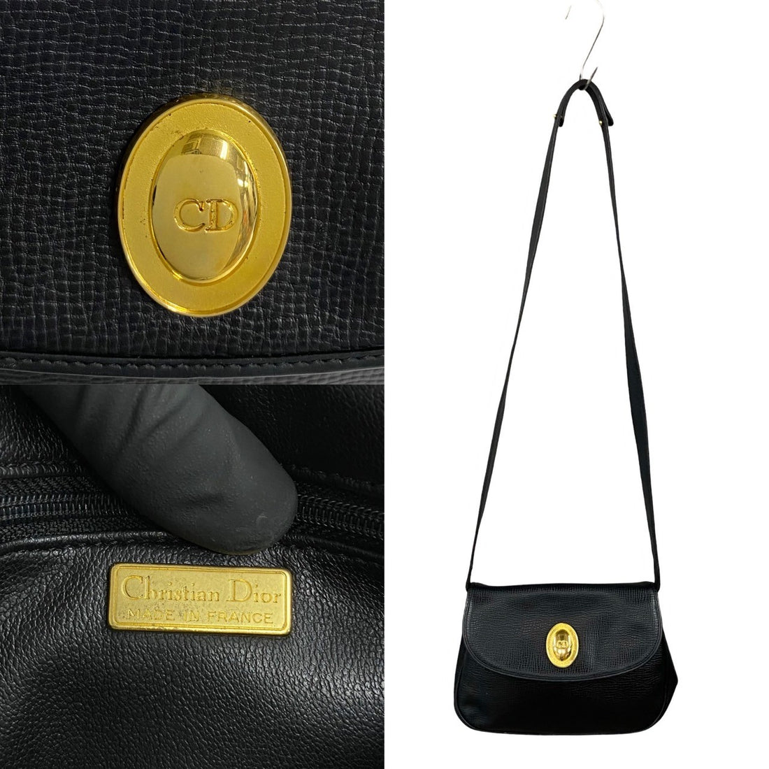 Dior Leather Shoulder Bag with CD Logo