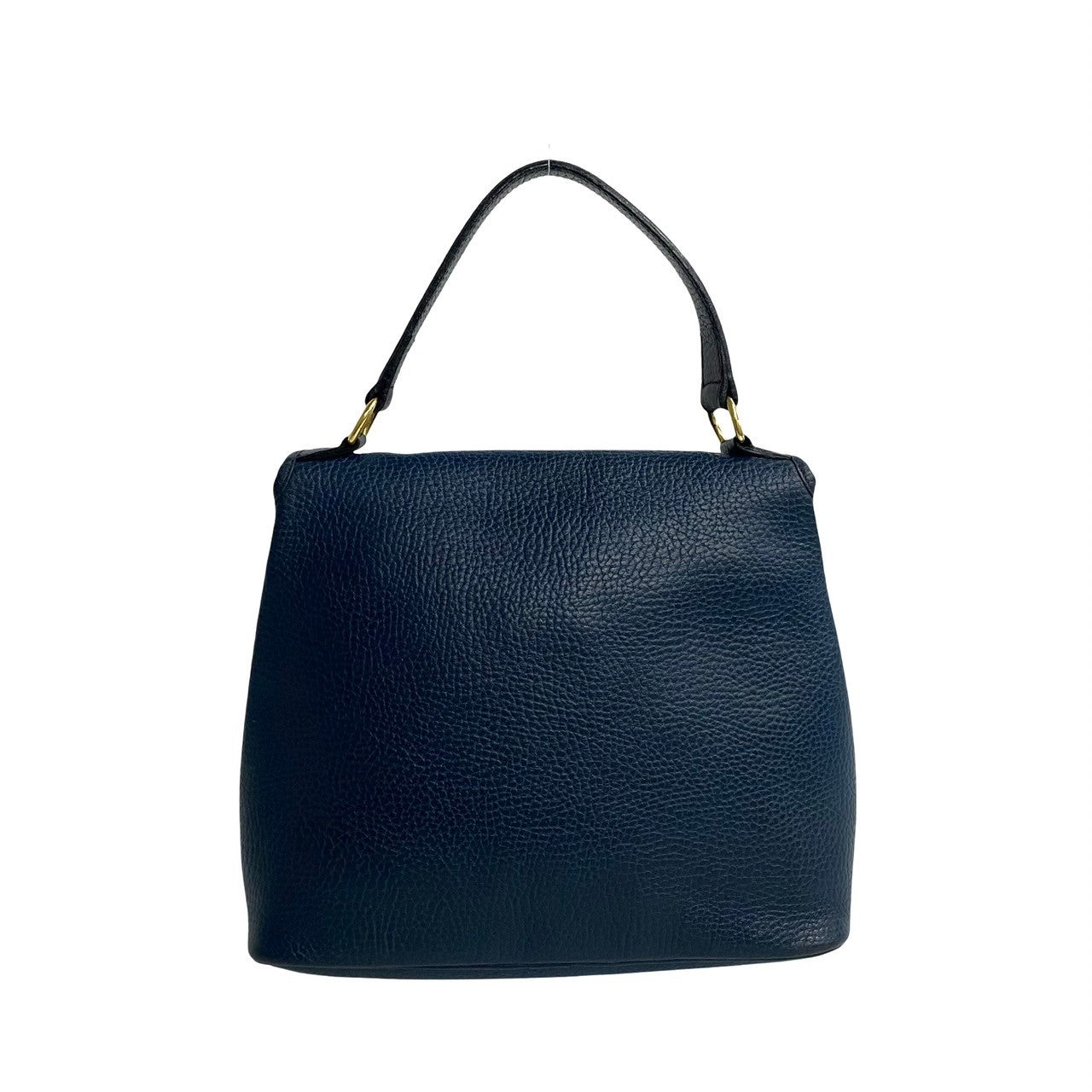 Dior Leather 2way Shoulder Bag Mini Handbag Navy