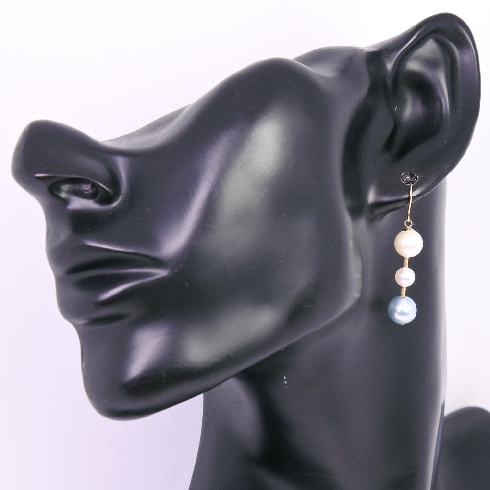 Akoya Pearl Earrings K18 Gold