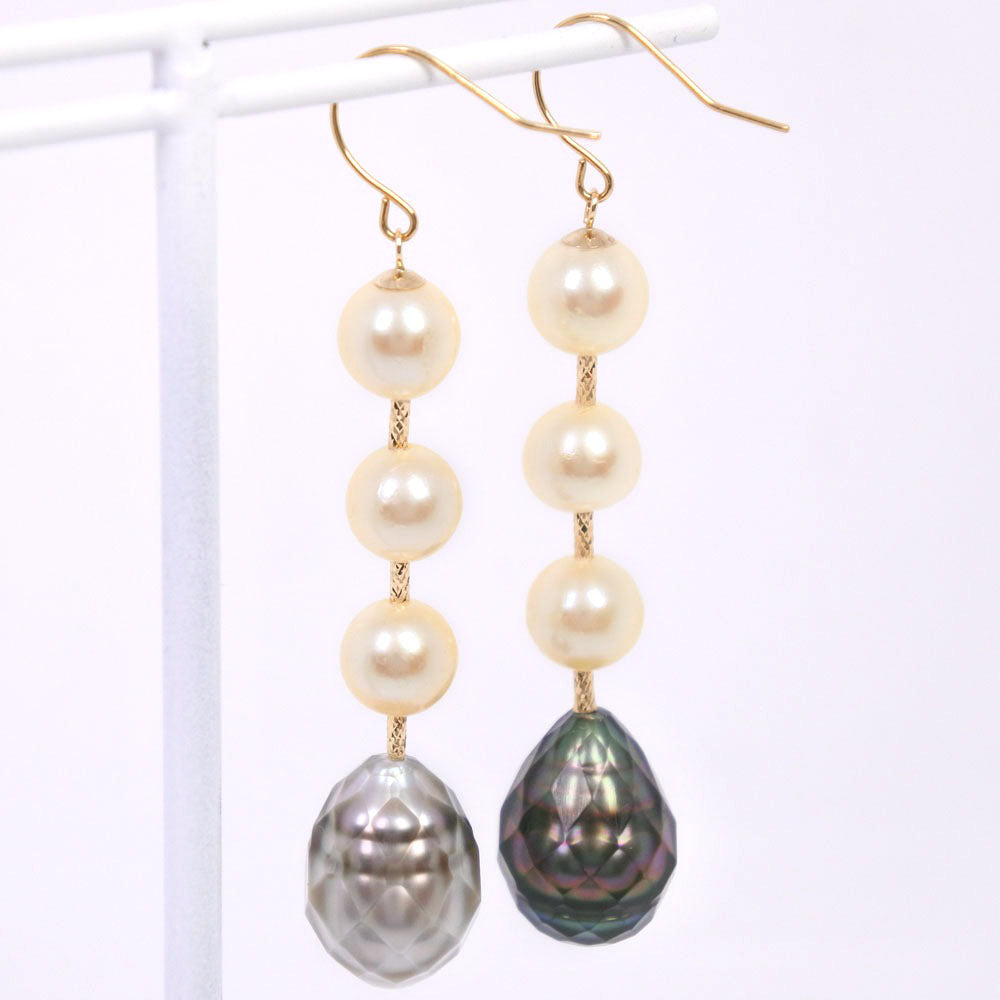 Akoya Pearl Earrings K18 Yellow Gold 6.5-7mm