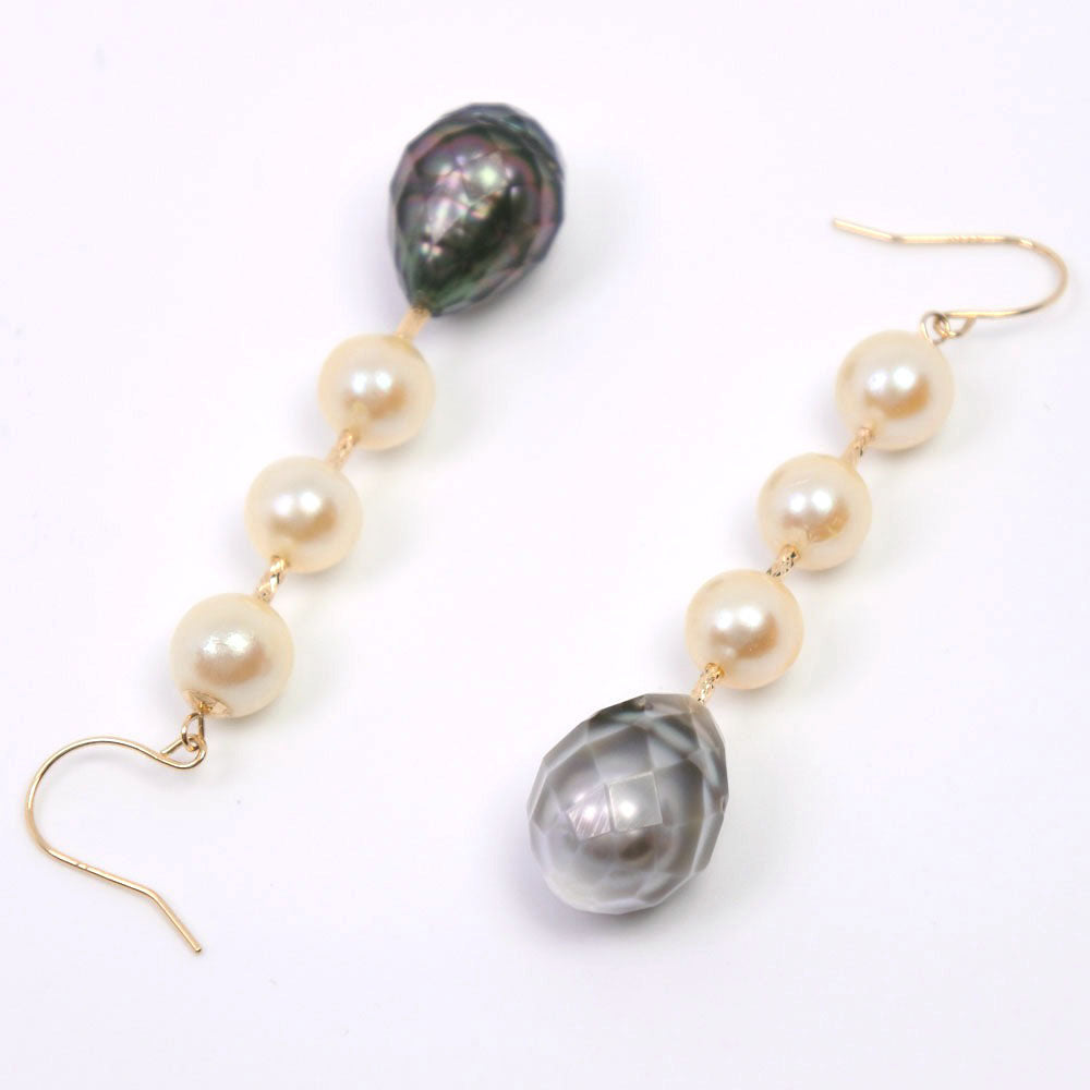 Akoya Pearl Earrings K18 Yellow Gold 6.5-7mm