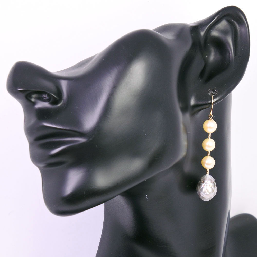 Akoya Pearl Earrings K18 Yellow Gold 6.5-7mm