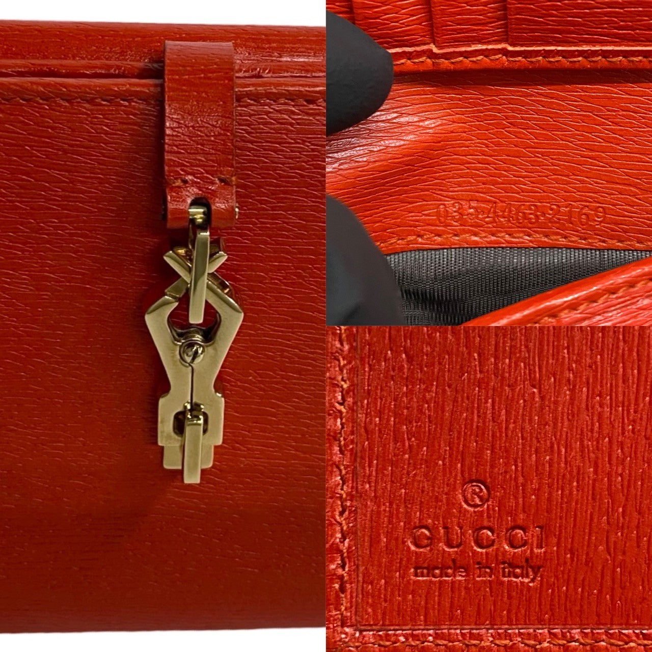 Gucci Jackie Leather Wallet Red