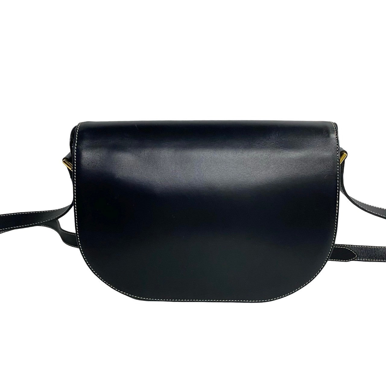 Christian Dior Leather Shoulder Bag Navy