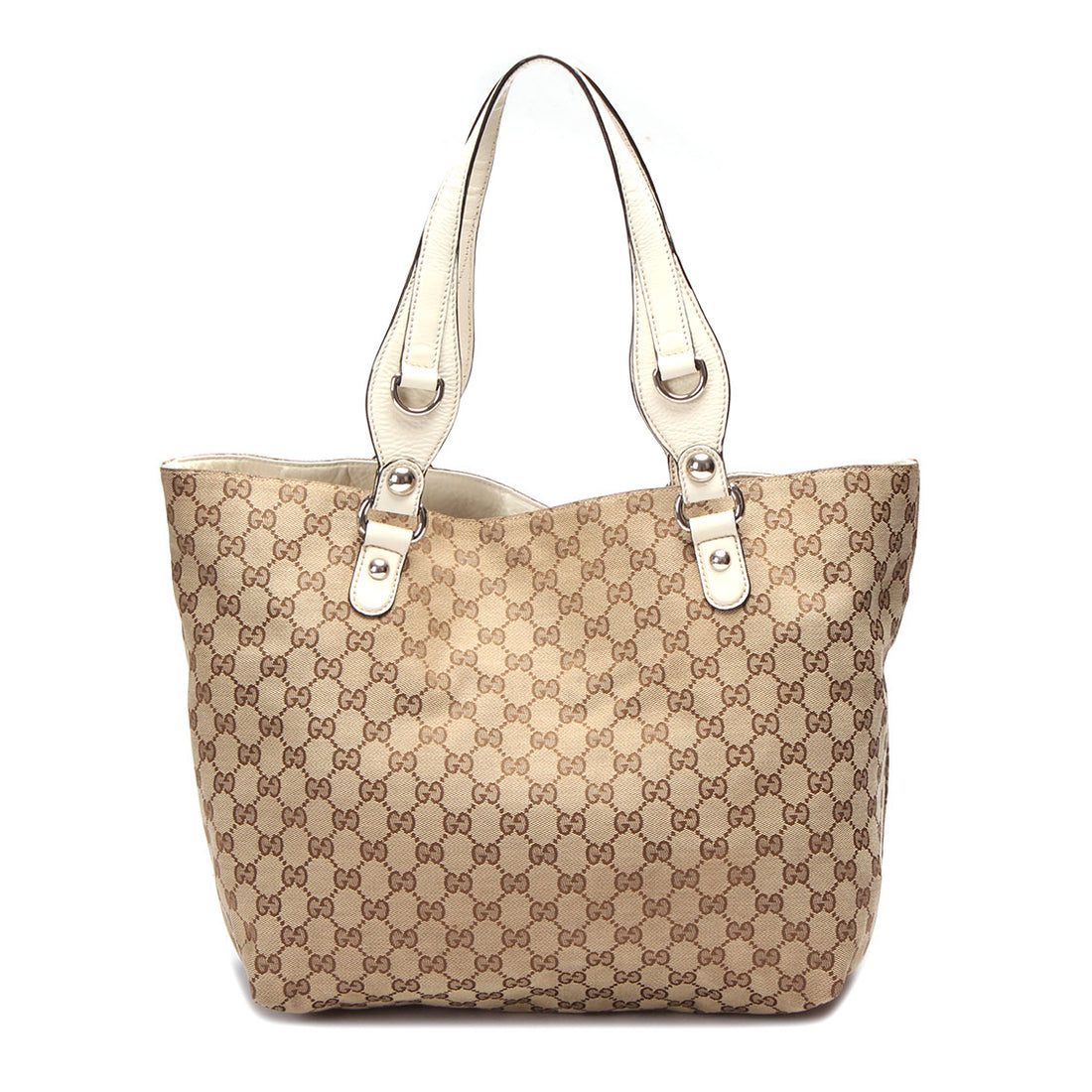 GG Canvas Medium Icon Bit Tote 229852