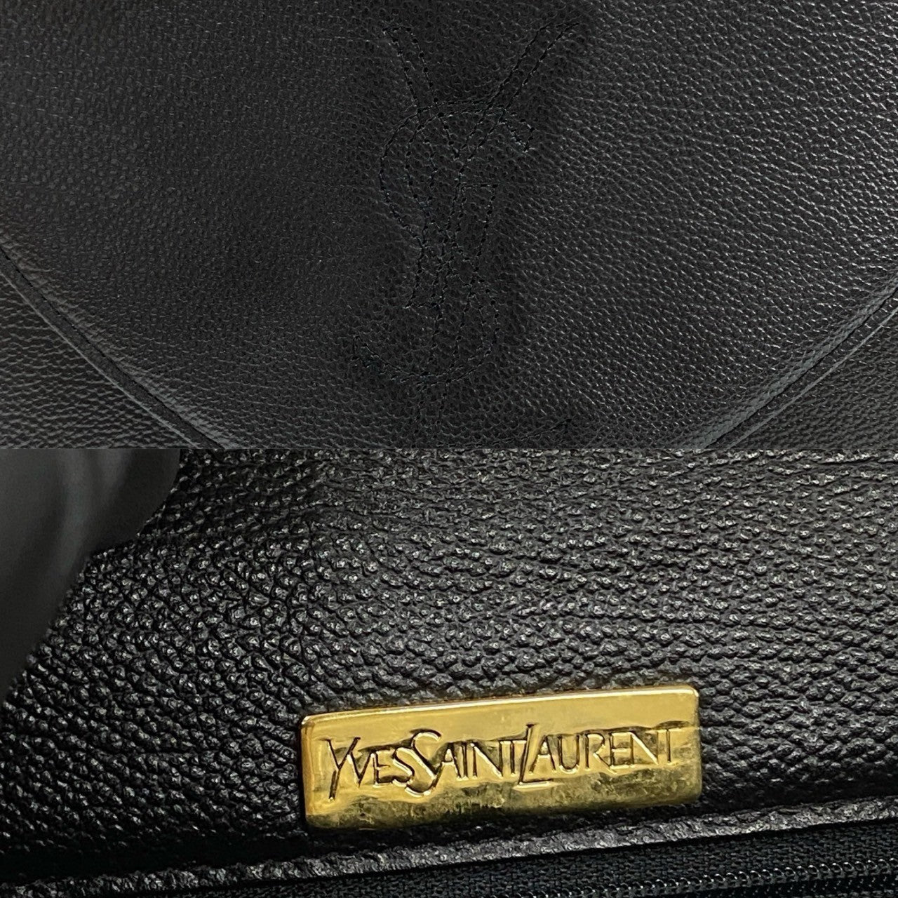 Yves Saint Laurent Leather Tote Bag Black