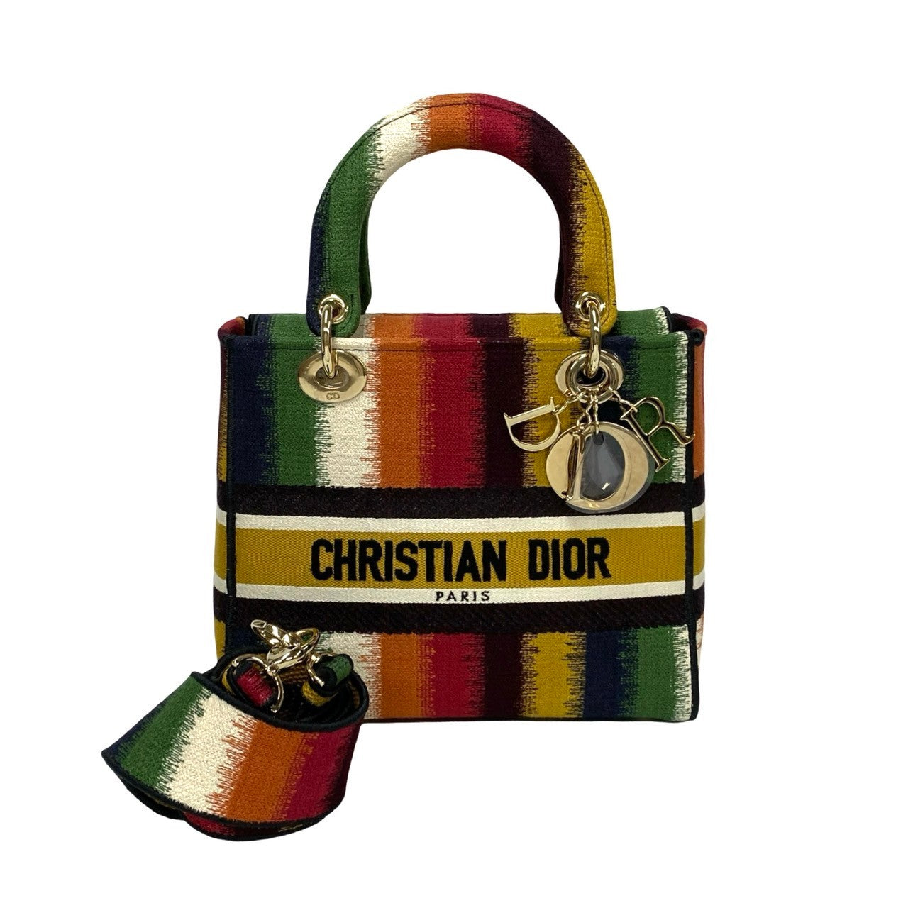 Dior Lady D-Lite Canvas 2way Handbag Multicolor