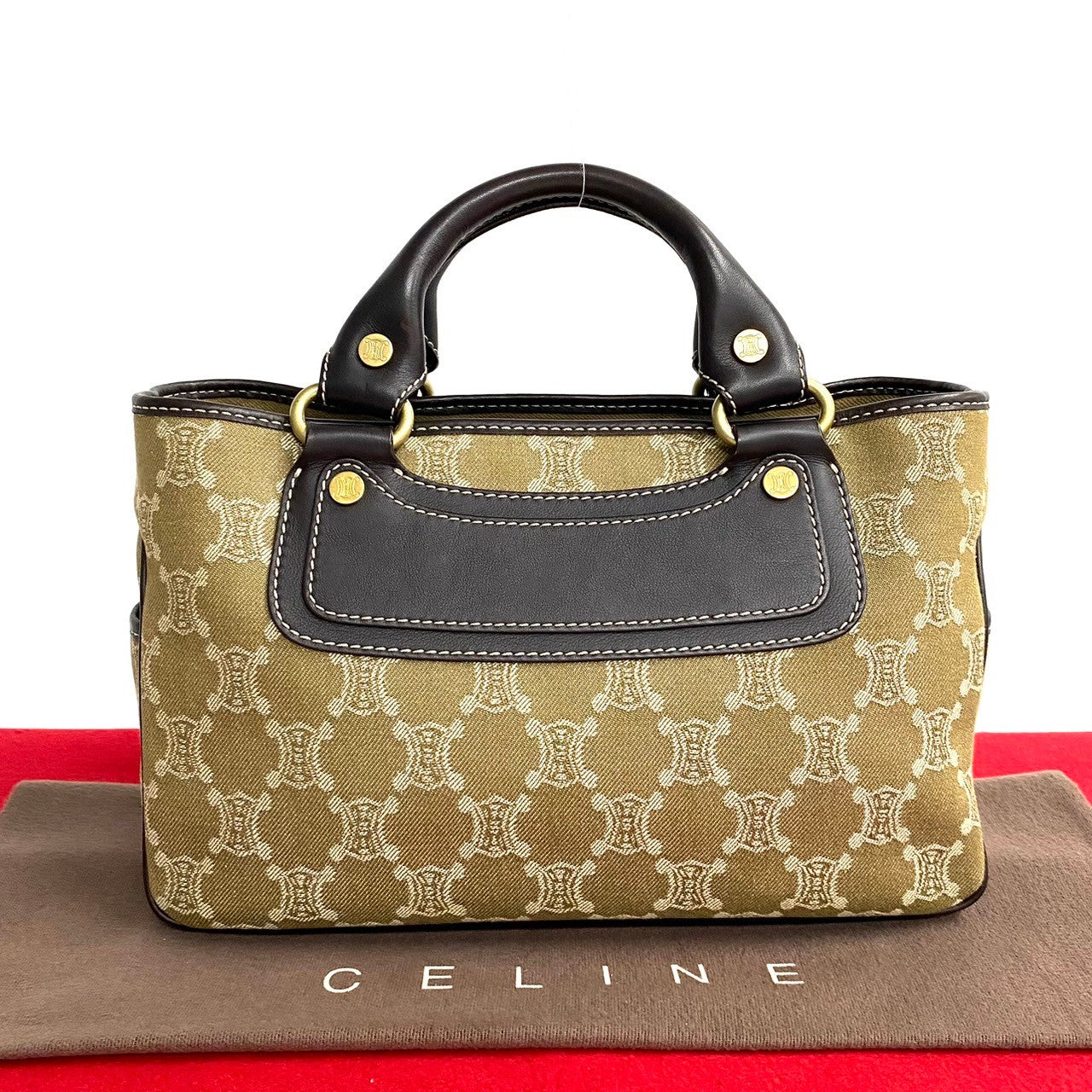 Celine Leather Canvas Boogie Bag 37909