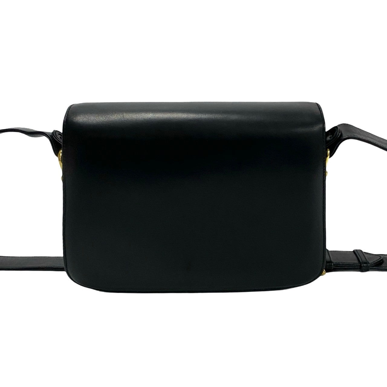 Celine Vintage Calf Leather Shoulder Bag Black