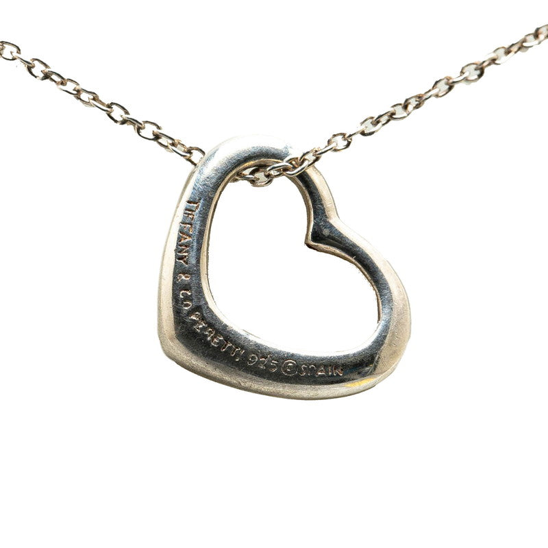 Tiffany & Co Open Heart Necklace Silver