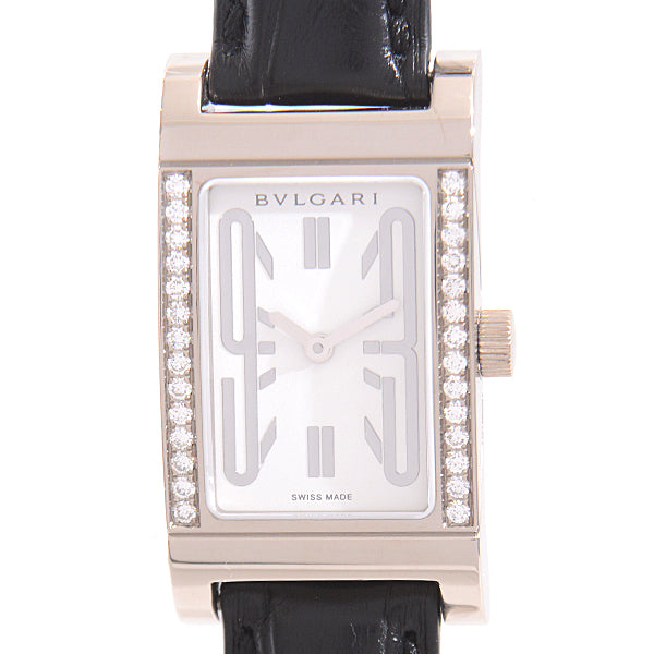 Bvlgari Ladies Watch Diamond Bezel Quartz White Gold RTW39G in Great Condition