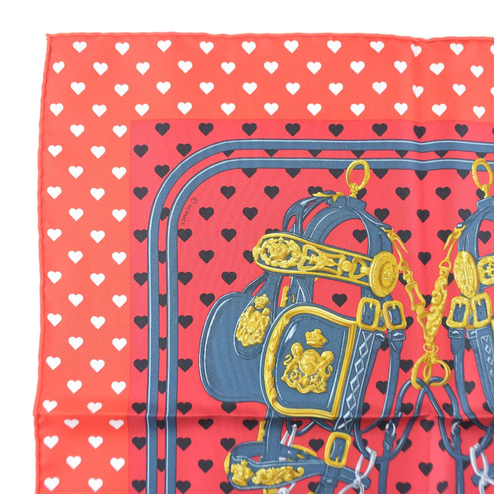 Hermes Silk Scarf Heart Red