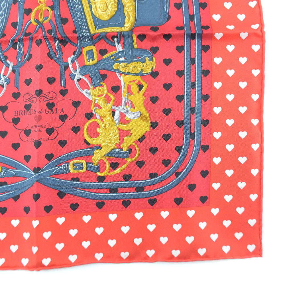 Hermes Silk Scarf Heart Red