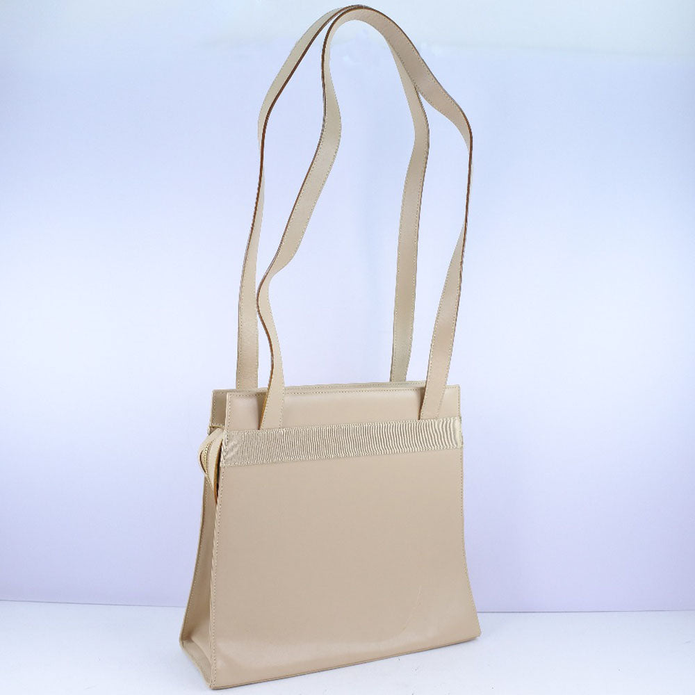 Salvatore Ferragamo Vara Shoulder Bag Beige