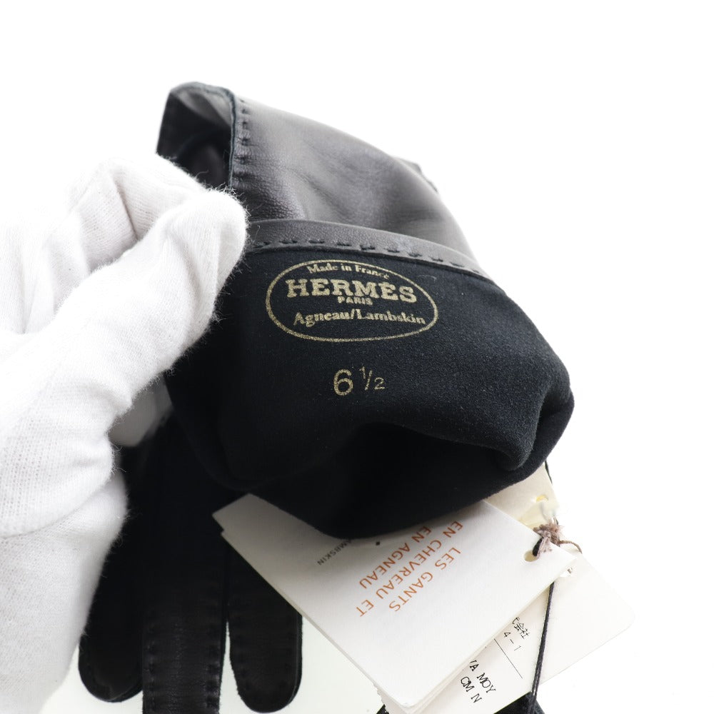 Hermes Calfskin Gloves Black