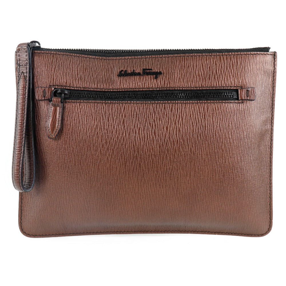 Salvatore Ferragamo Leather Clutch Bag