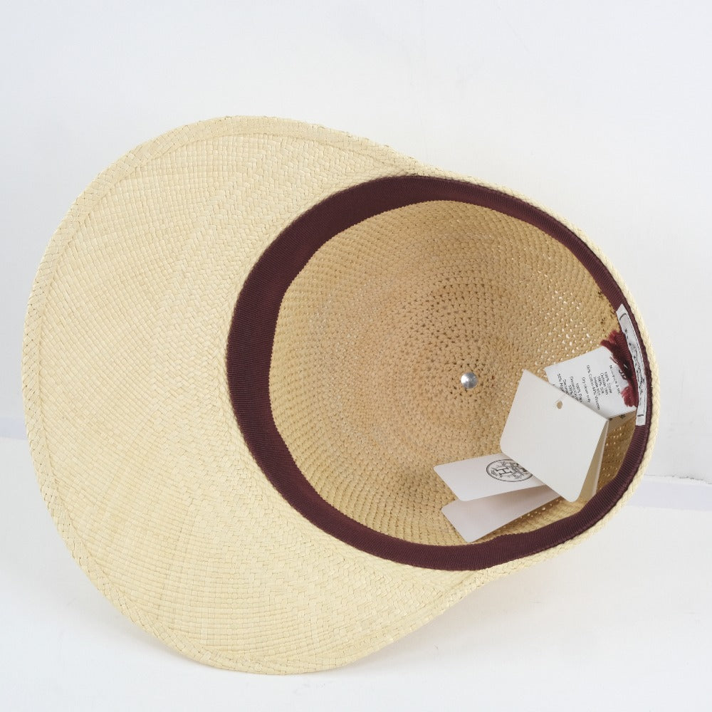 Hermes Straw Hat Natural Beige