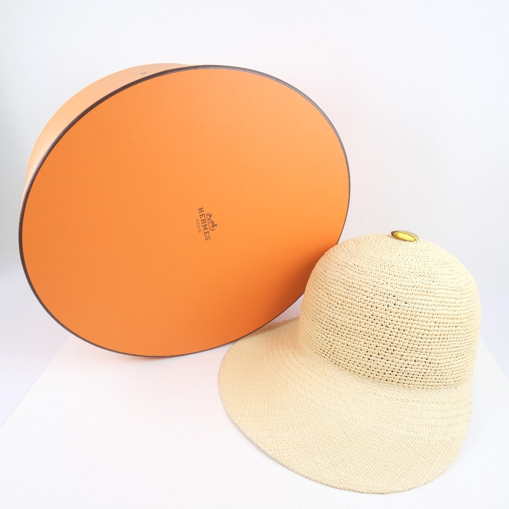 Hermes Straw Hat Natural Beige