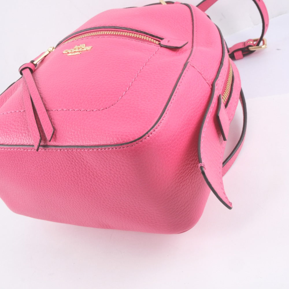 Coach Pink Leather Backpack