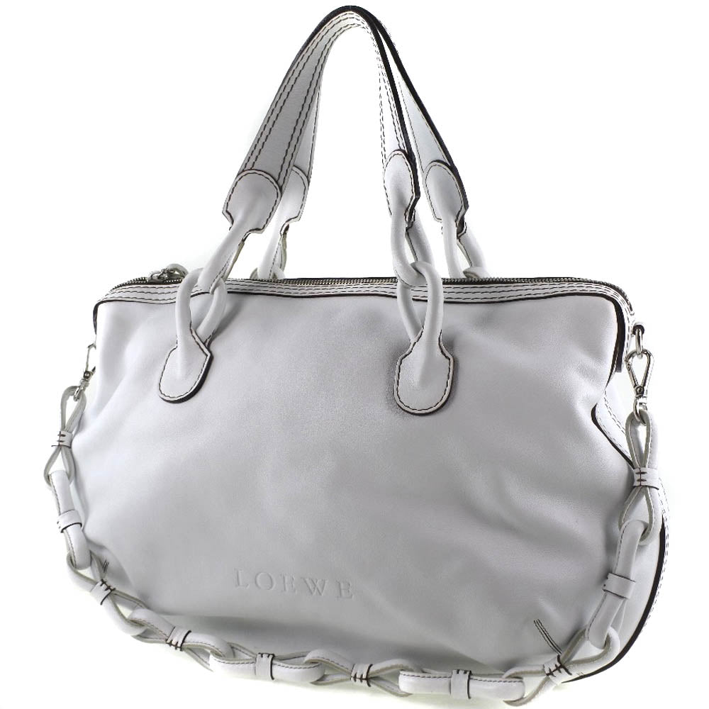 Loewe 2WAY Shoulder Bag Calf White