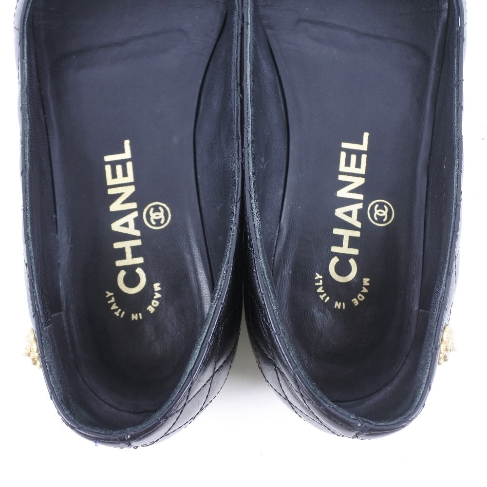 Chanel Matelasse Pumps Black Leather