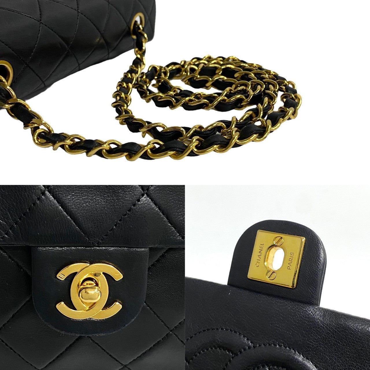 Chanel Lambskin Matelasse Coco Mark Chain Shoulder Bag