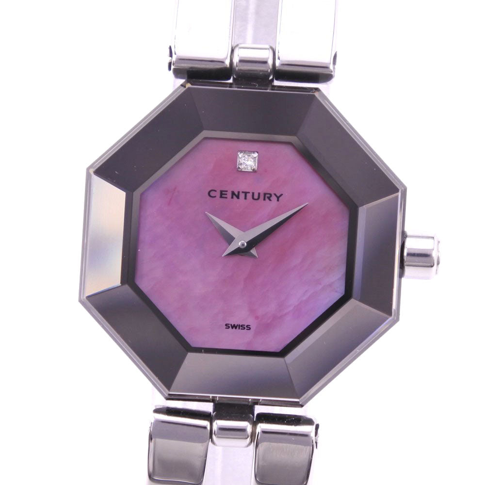 Century Time Gem Quartz Watch Diamond Stainless Steel