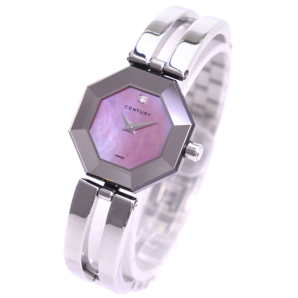 Century Time Gem Quartz Watch Diamond Stainless Steel