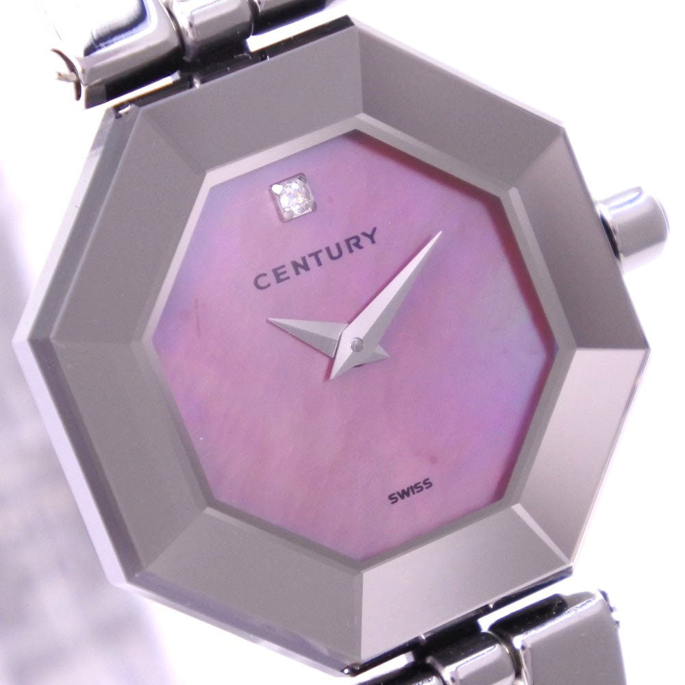 Century Time Gem Quartz Watch Diamond Stainless Steel