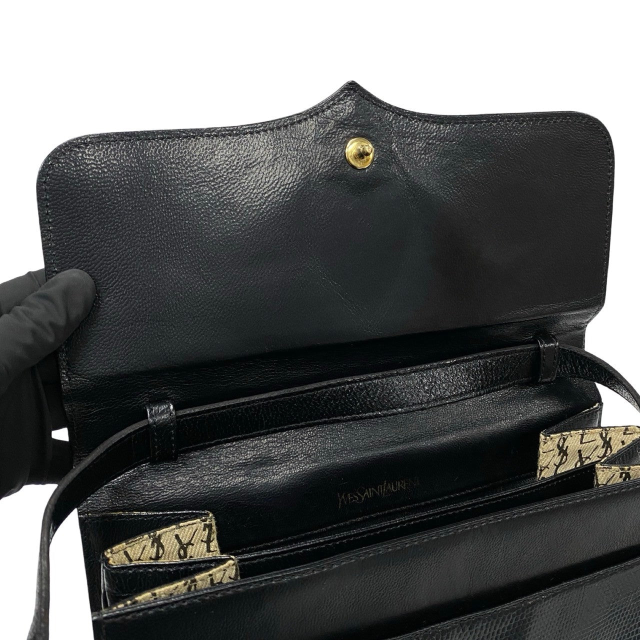 Yves Saint Laurent Leather Shoulder Bag Black