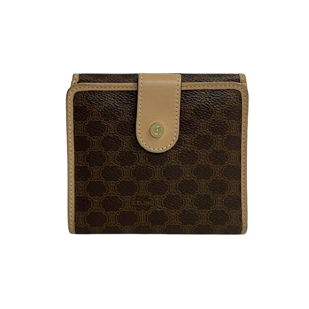 Celine Leather Macadam Blazon Bifold Wallet