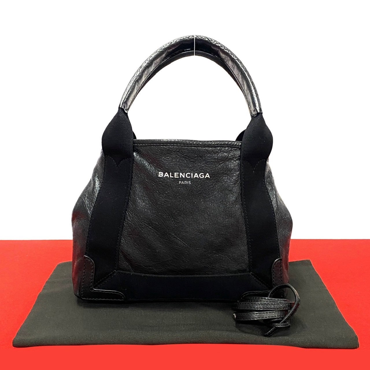 Balenciaga Navy Cabas XS Leather 2way Bag