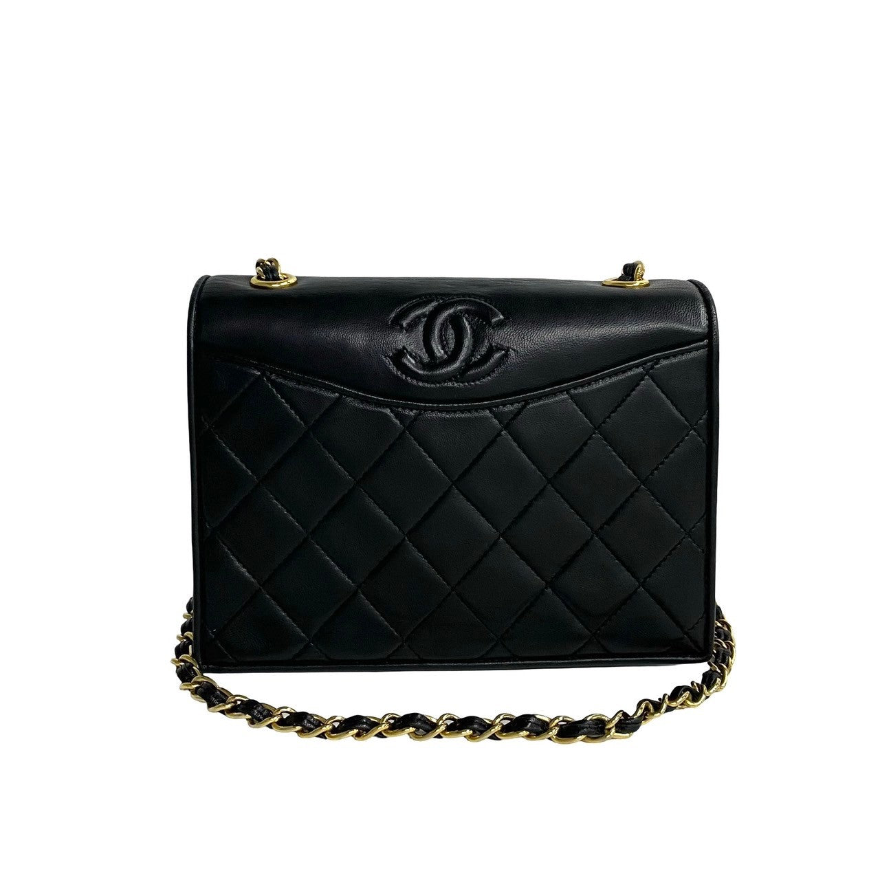 Chanel Lambskin Matelasse Leather Chain Shoulder Bag