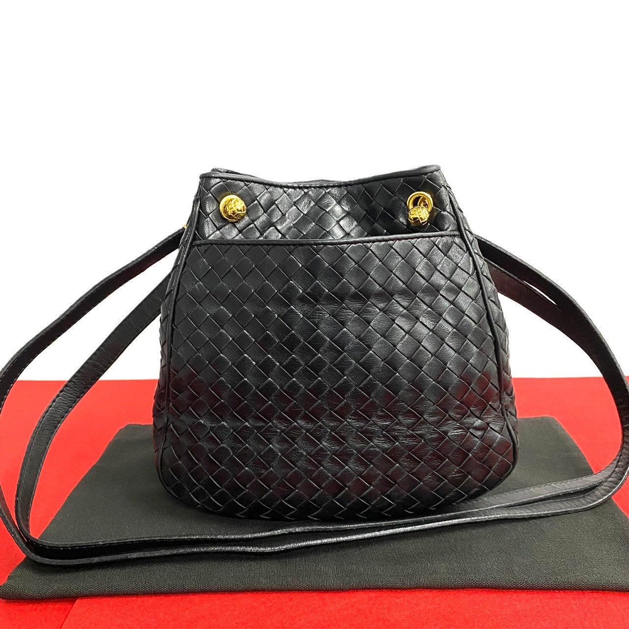 Bottega Veneta Leather Shoulder Bag Black