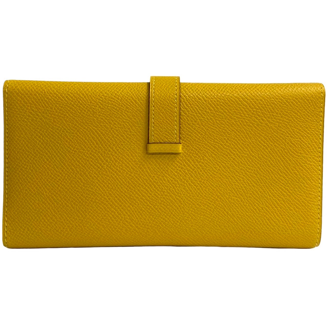 Hermes Epsom Leather Bearn Wallet Yellow