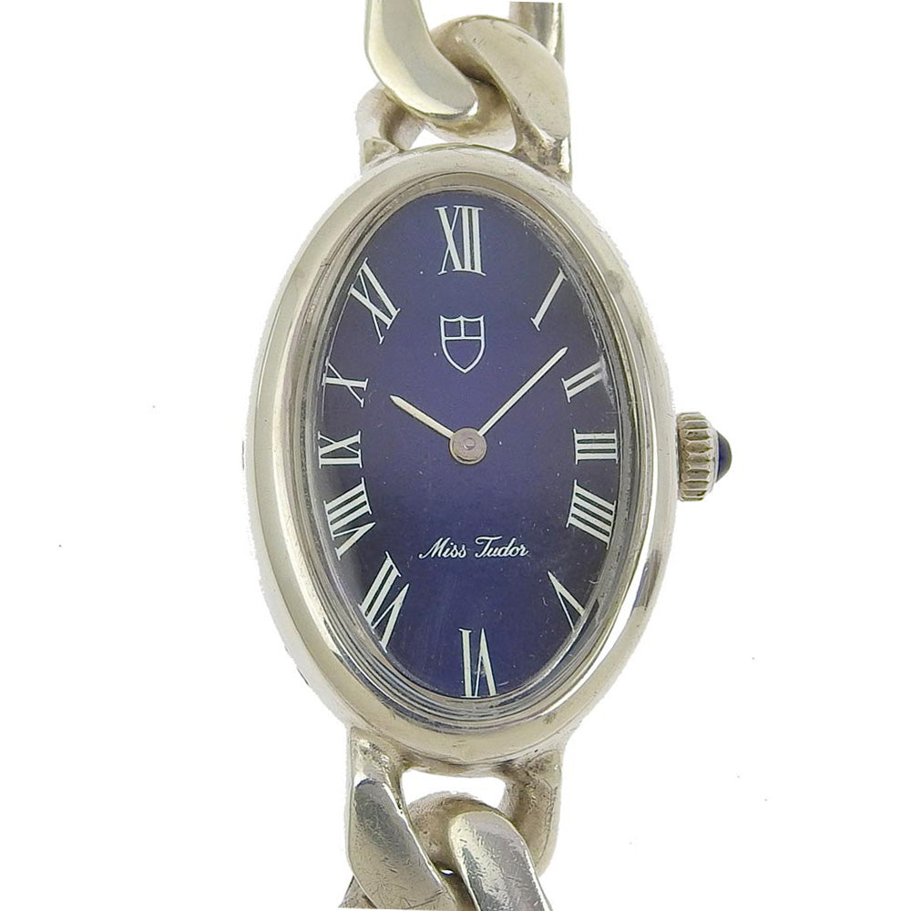 Tudor Miss Tudor Silver Manual Watch Navy Dial