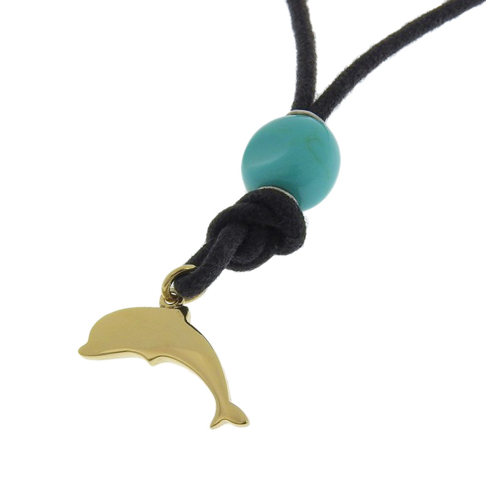 Italian Pomellato Dolphin Necklace in K18 Yellow Gold for Women